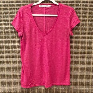 Michael Stars Oversized V Neck Pink Tee Shirt
